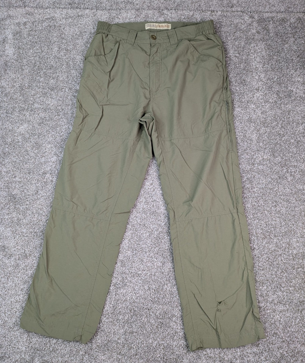 Cabelas Casuals Pants Women L 30 Green Nylon Outdoor UPF 50 Hiking Vented **READ